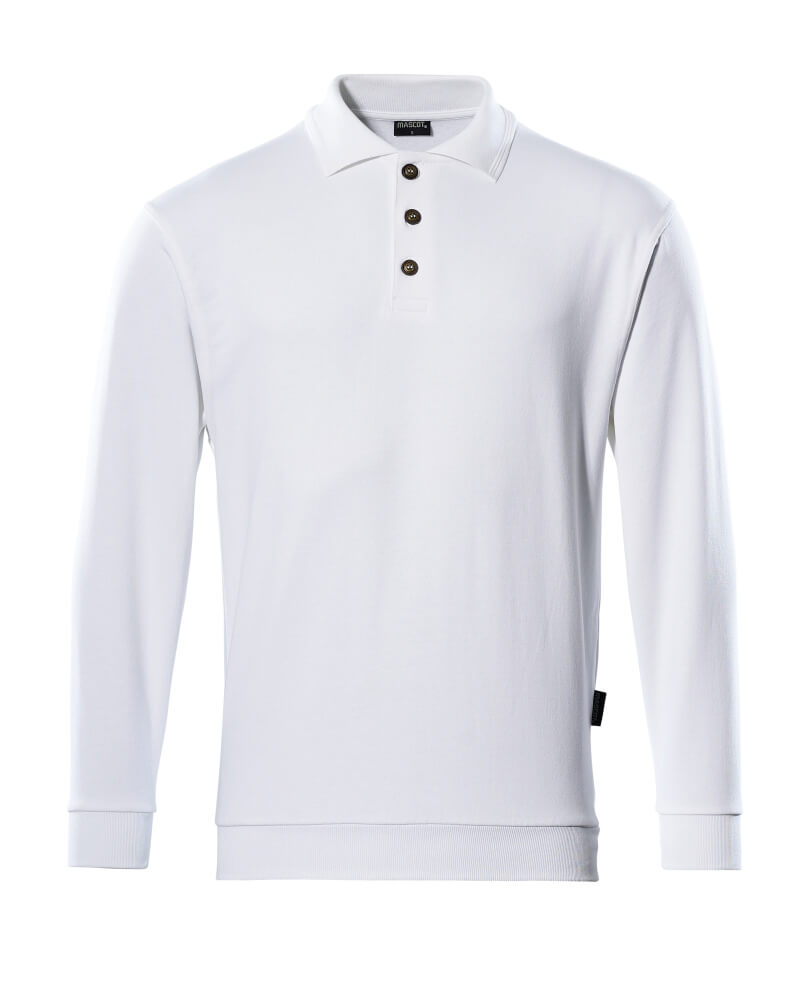 Mascot Polo-Sweatshirt Crossover Trinidad Weiß
