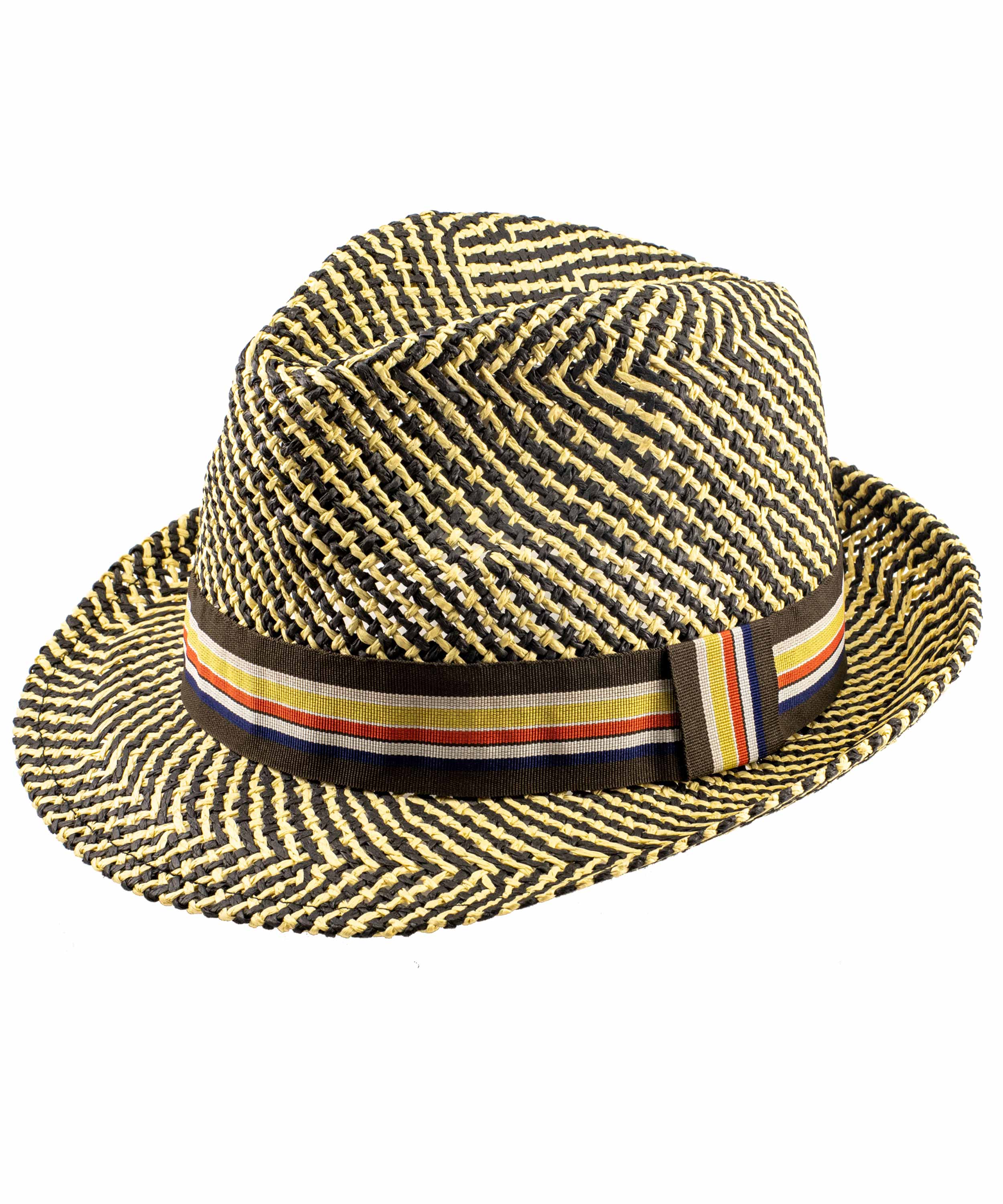Strohhut Franz schwarz/beige