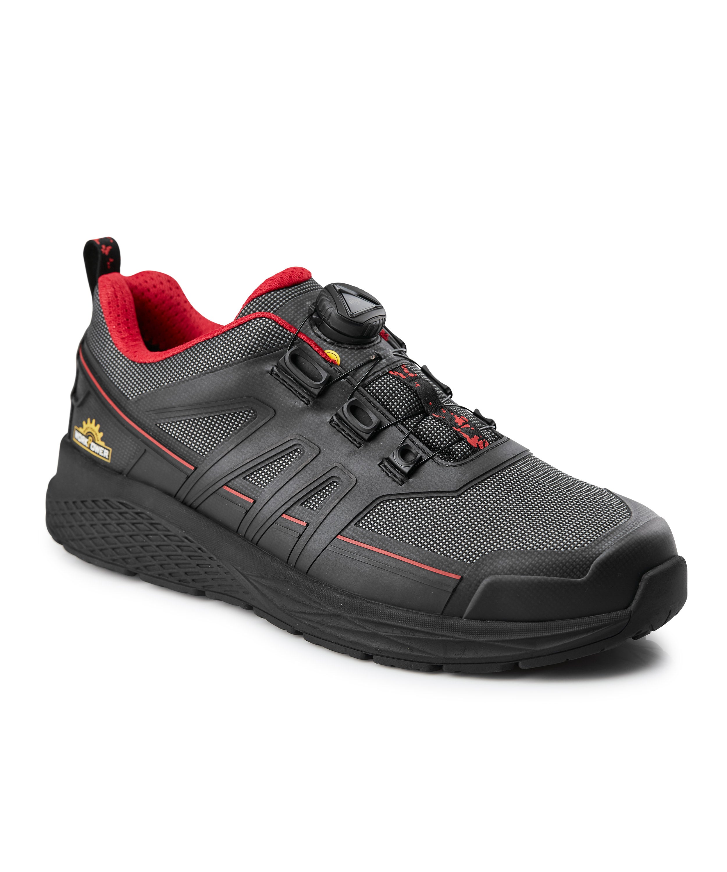 Sicherheitshalbschuh S1P Astana schwarz/rot