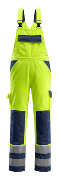 Mascot Latzhose mit Knietaschen Safe compete Barras Hi-vis Gelb/Marine