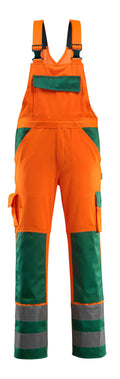 Mascot Latzhose mit Knietaschen Safe compete Barras Hi-vis Orange/Grün