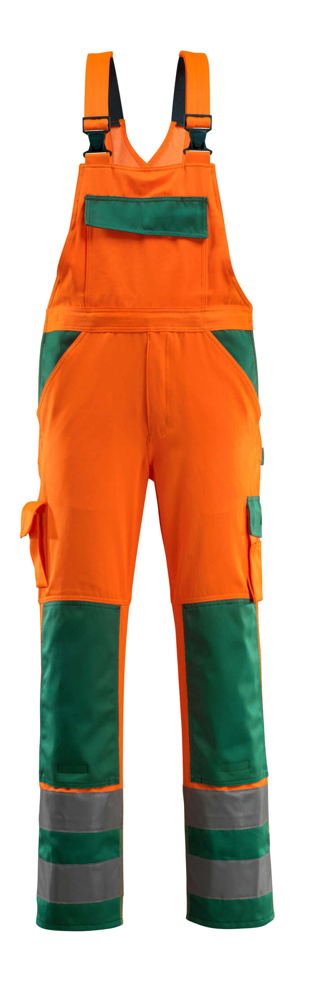 Mascot Latzhose mit Knietaschen Safe compete Barras Hi-vis Orange/Grün
