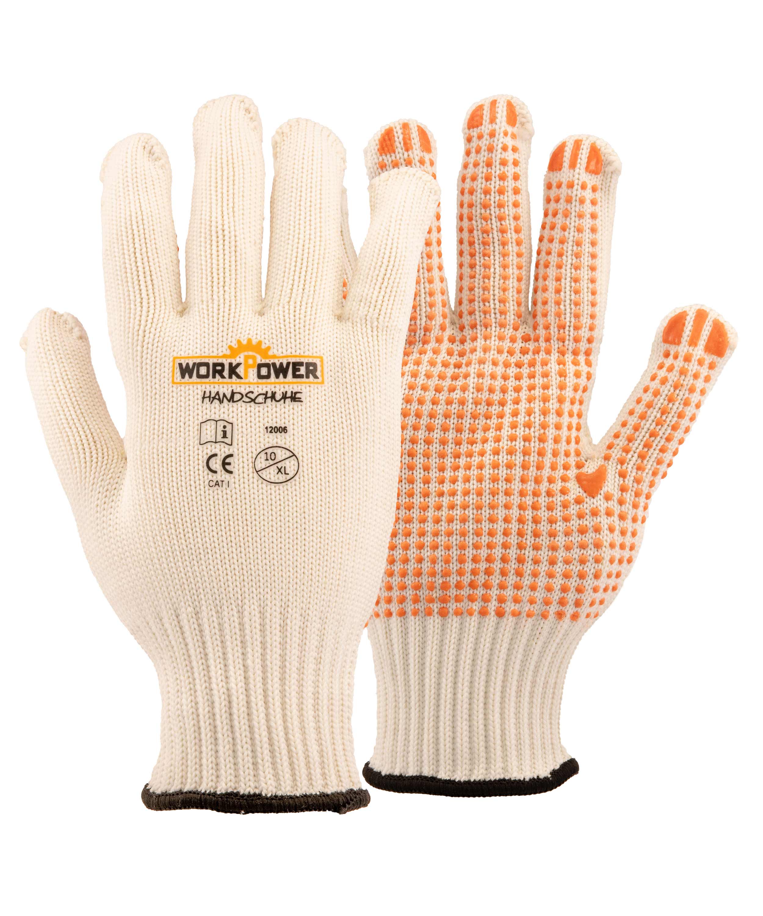Feinstrickhandschuh Orange Dot weiß/orange