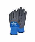 Winter-Feinstrickhandschuh Thermogrip schwarz/royalblau