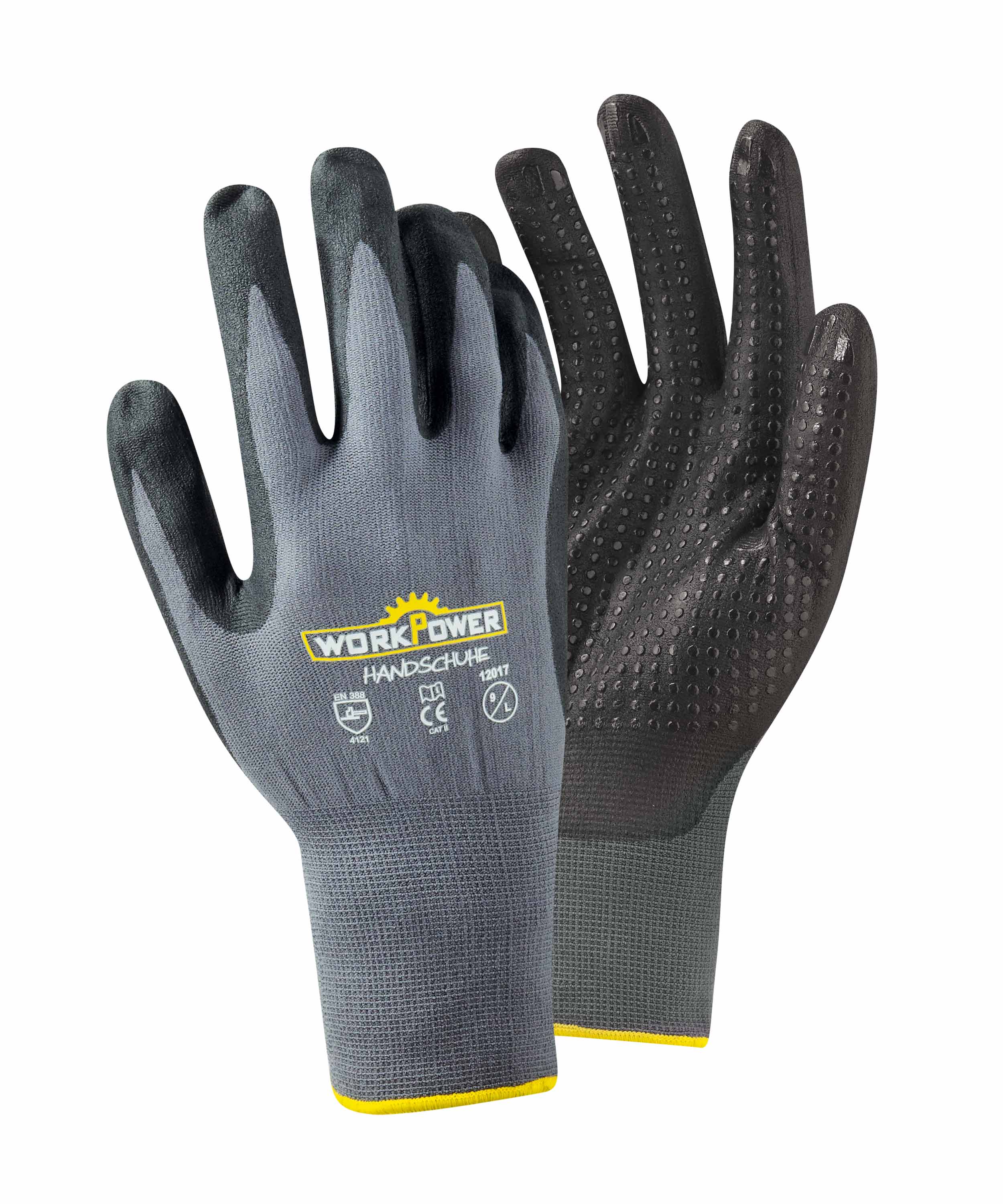 Nitril-Schutzhandschuh Pluto grau/schwarz