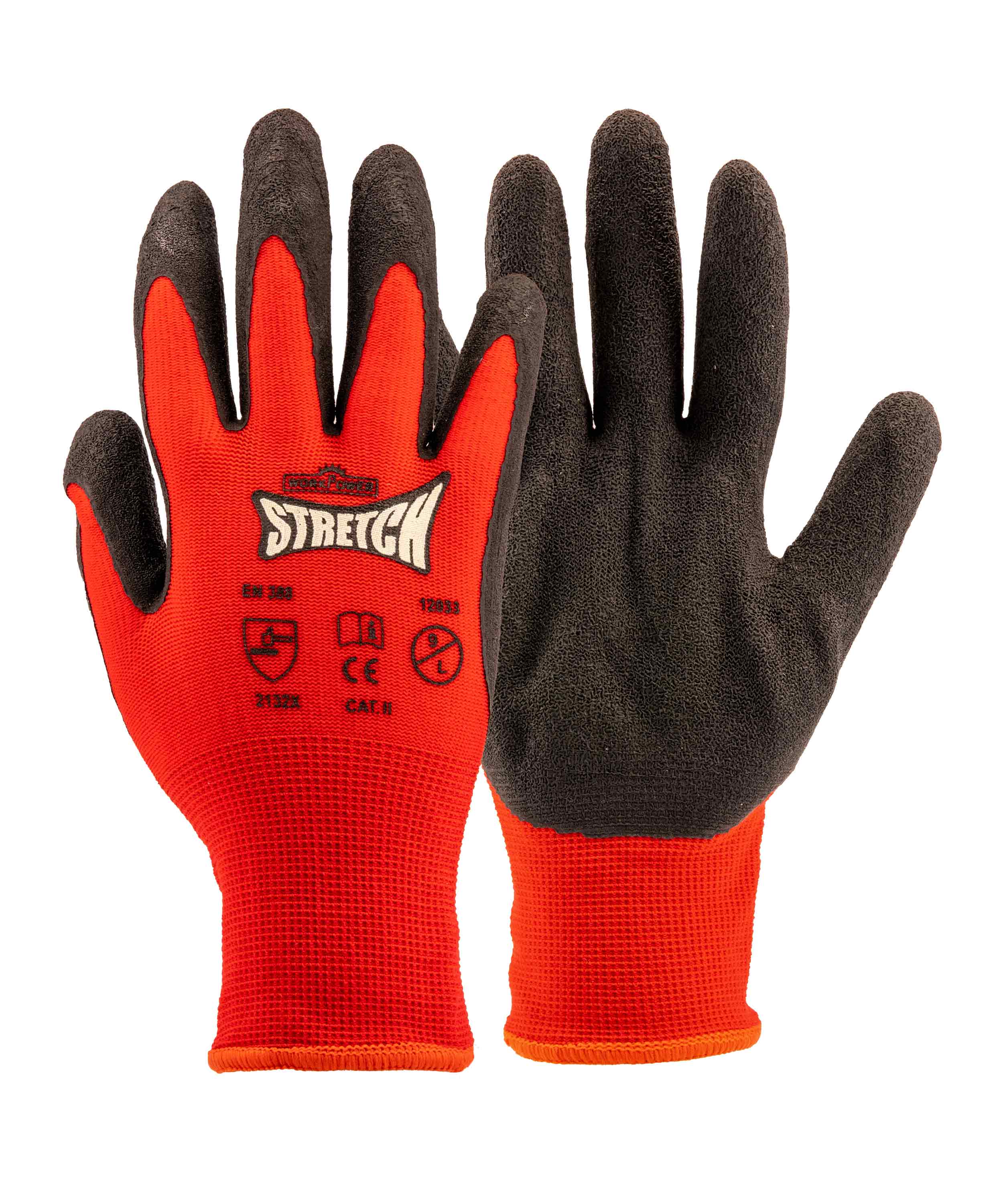 Arbeitshandschuh Stretch rot/schwarz