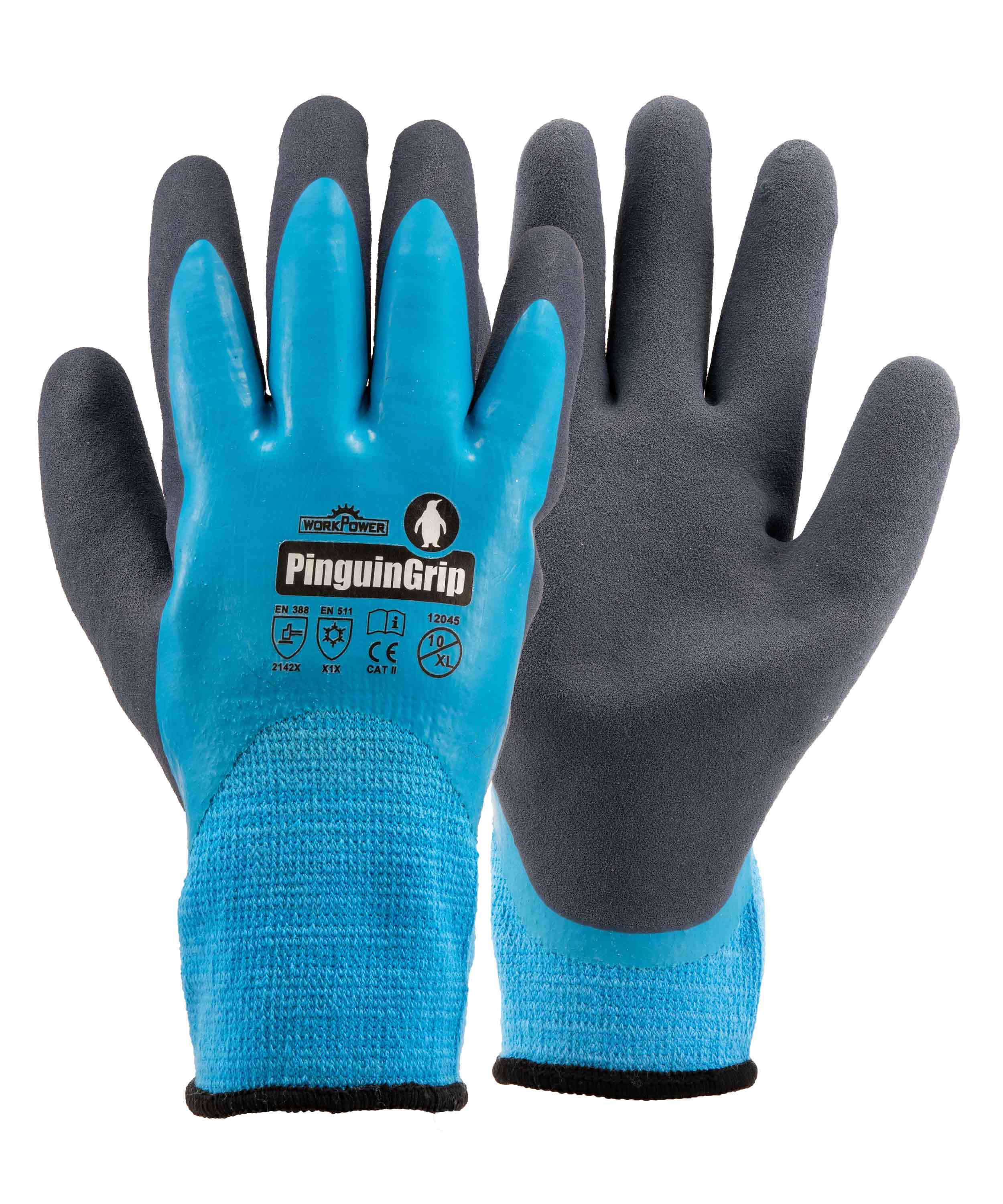 Winterhandschuh Pinguin Grip hellblau/navy