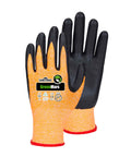 Arbeitshandschuh Green Mars orange-meliert/schwarz