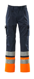 Mascot Hose mit Knietaschen Safe compete Patos Marine/Hi-vis Orange