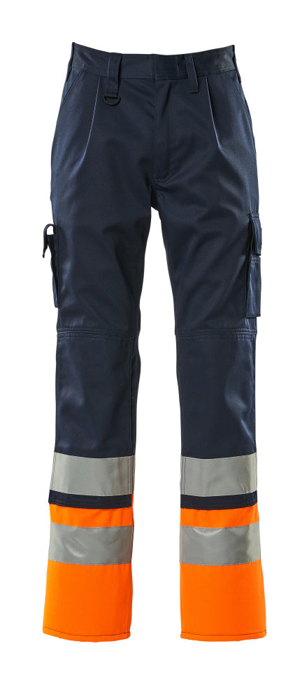 Mascot Hose mit Knietaschen Safe compete Patos Marine/Hi-vis Orange