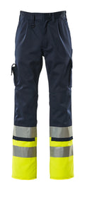 Mascot Hose mit Knietaschen Safe compete Patos Marine/Hi-vis Gelb