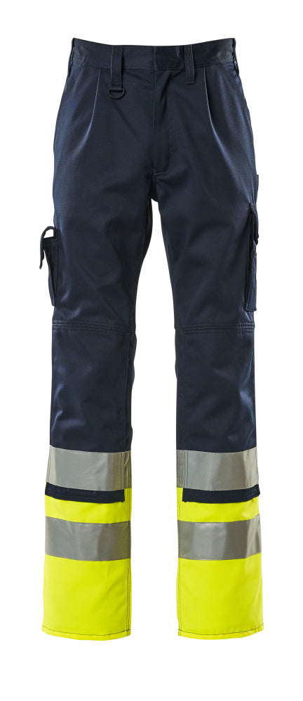 Mascot Hose mit Knietaschen Safe compete Patos Marine/Hi-vis Gelb