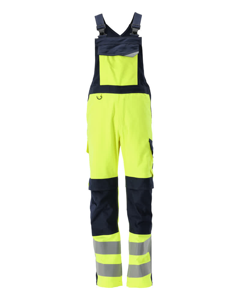 Mascot Latzhose mit Knietaschen Multisafe Davos Hi-vis Gelb/Schwarzblau