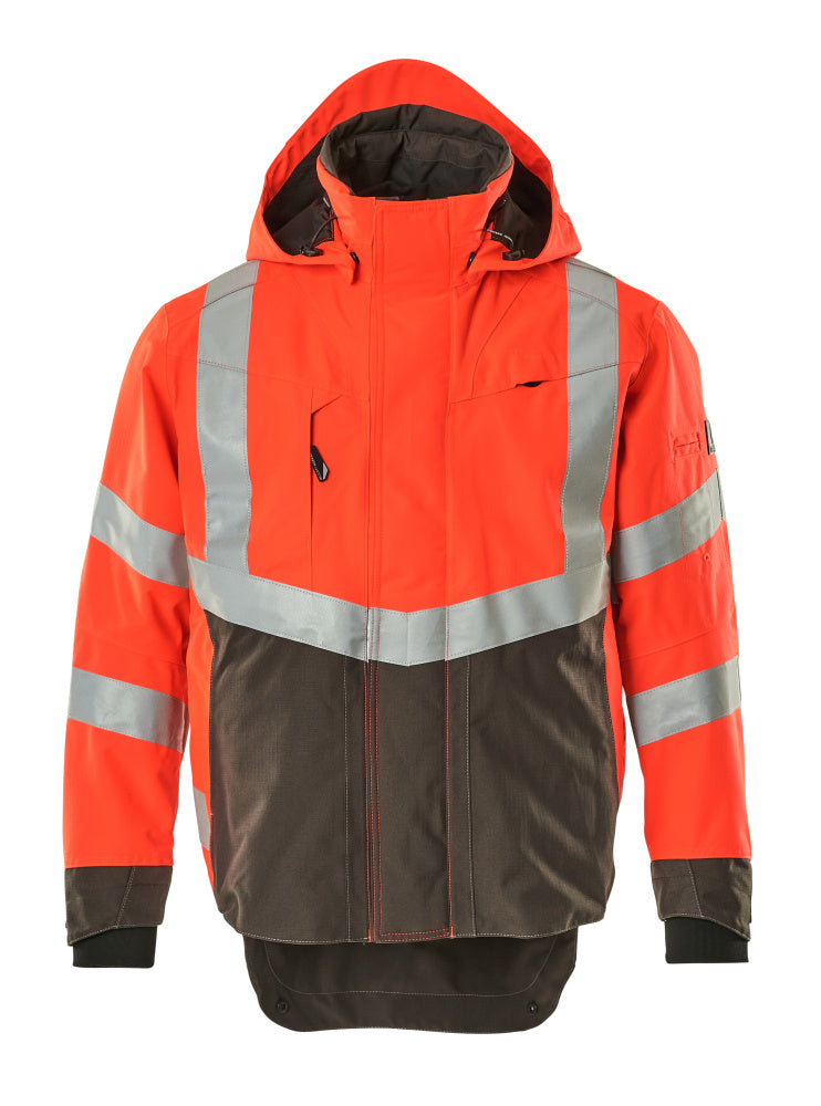 Mascot Hard Shell Jacke Safe supreme Harlow Hi-vis Rot/Dunkelanthrazit