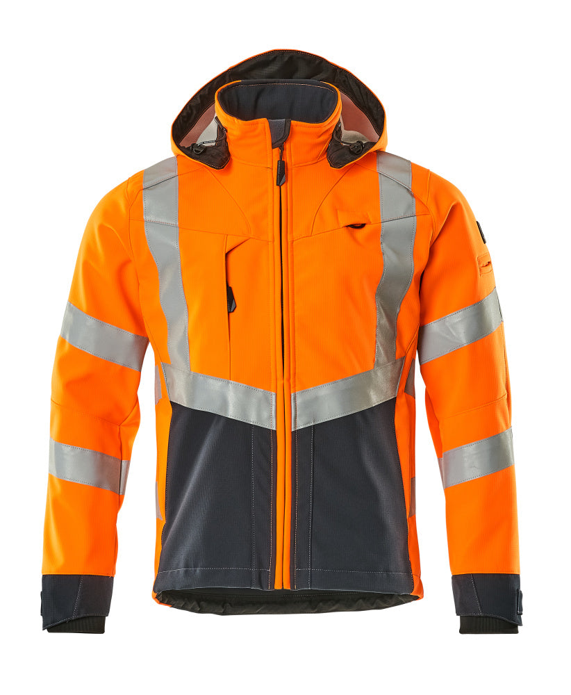 Mascot Soft Shell Jacke Safe supreme Blackpool Hi-vis Orange/Schwarzblau