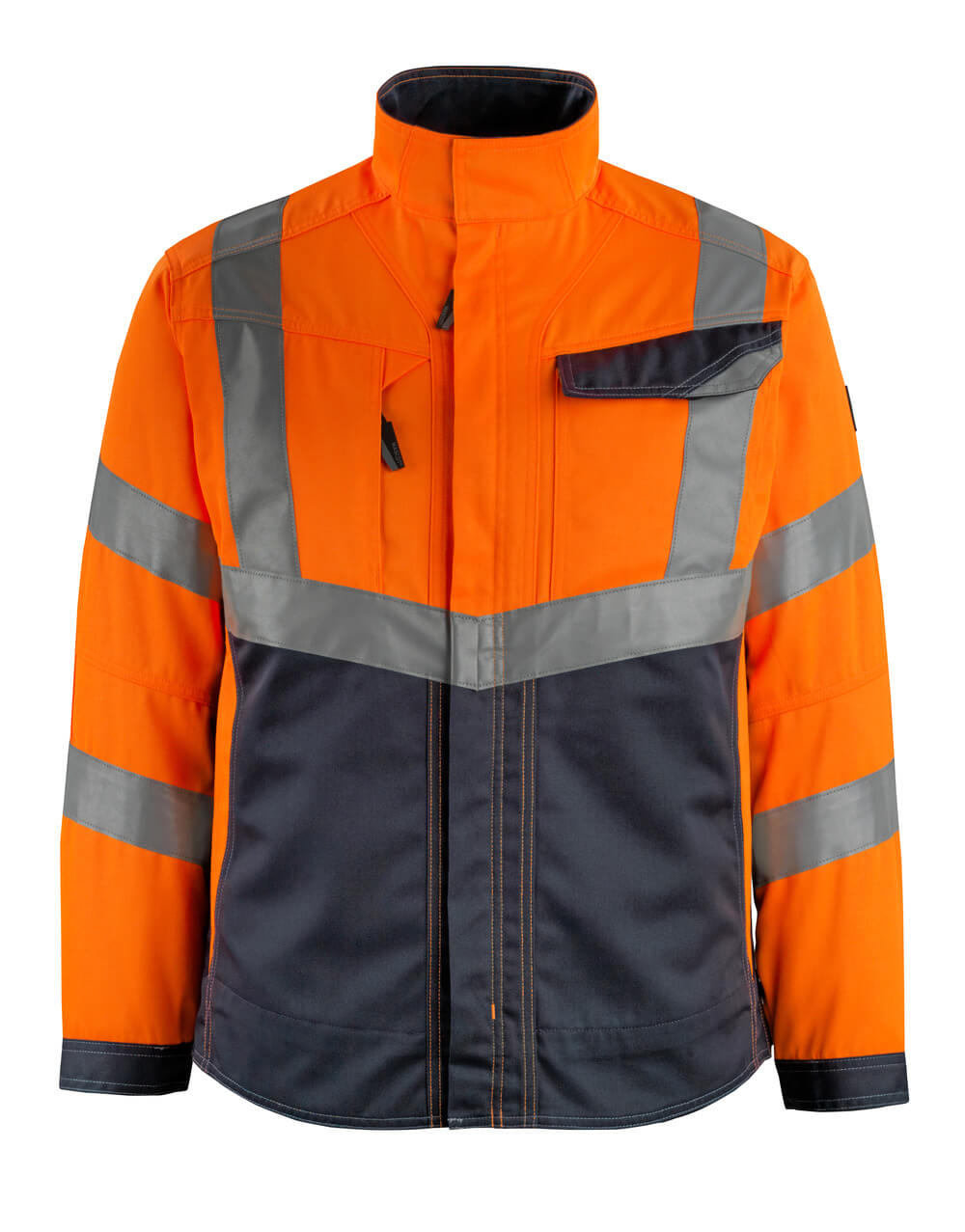 Mascot Jacke Safe supreme Oxford Hi-vis Orange/Schwarzblau