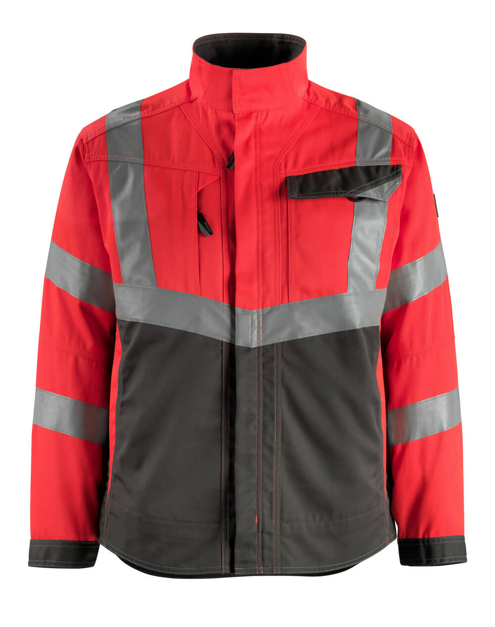 Mascot Jacke Safe supreme Oxford Hi-vis Rot/Dunkelanthrazit