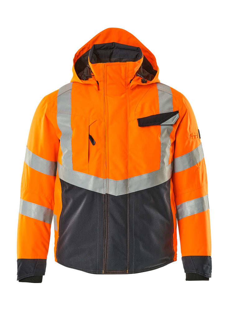 Mascot Winterjacke Safe supreme Hastings Hi-vis Orange/Schwarzblau
