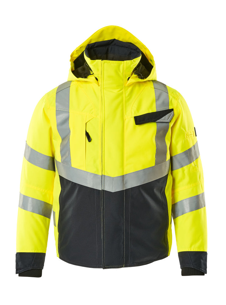 Mascot Winterjacke Safe supreme Hastings Hi-vis Gelb/Schwarzblau