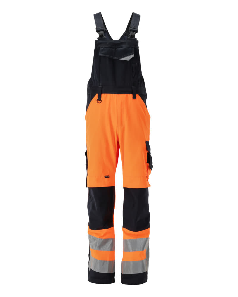 Mascot Latzhose mit Knietaschen Safe supreme Newcastle Hi-vis Orange/Schwarzblau