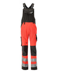 Mascot Latzhose mit Knietaschen Safe supreme Newcastle Hi-vis Rot/Dunkelanthrazit