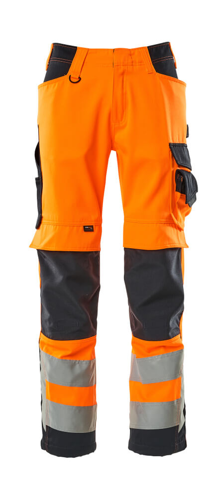 Mascot Hose mit Knietaschen Safe supreme Kendal Hi-vis Orange/Schwarzblau