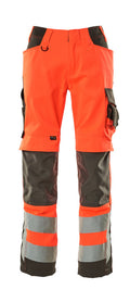 Mascot Hose mit Knietaschen Safe supreme Kendal Hi-vis Rot/Dunkelanthrazit