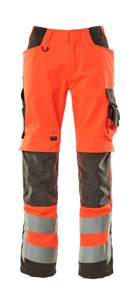 Mascot Hose mit Knietaschen Safe supreme Kendal Hi-vis Rot/Dunkelanthrazit