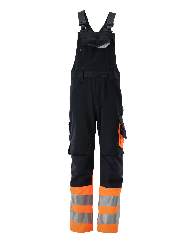 Mascot Latzhose mit Knietaschen Safe supreme Sunderland Schwarzblau/Hi-vis Orange