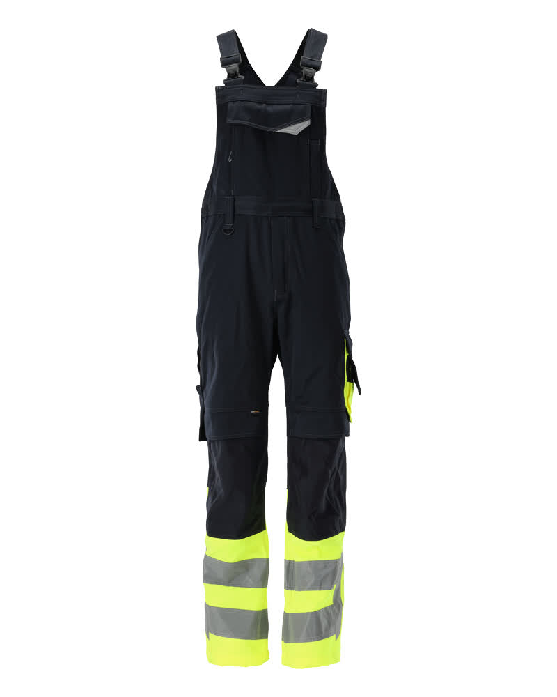 Mascot Latzhose mit Knietaschen Safe supreme Sunderland Schwarzblau/Hi-vis Gelb
