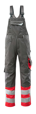 Mascot Latzhose mit Knietaschen Safe supreme Sunderland Dunkelanthrazit/Hi-vis Rot