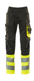 Mascot Hose mit Knietaschen Safe supreme Leeds Schwarz/Hi-vis Gelb