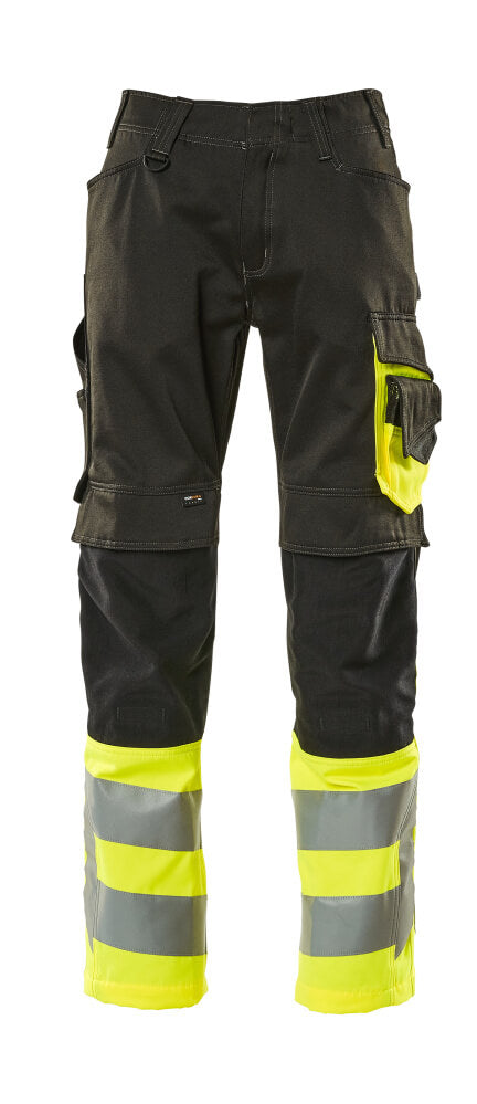 Mascot Hose mit Knietaschen Safe supreme Leeds Schwarz/Hi-vis Gelb