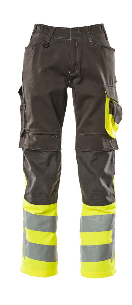 Mascot Hose mit Knietaschen Safe supreme Leeds Dunkelanthrazit/Hi-vis Gelb