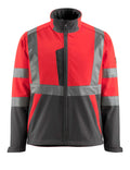 Mascot Soft Shell Jacke Safe light Kiama Hi-vis Rot/Dunkelanthrazit