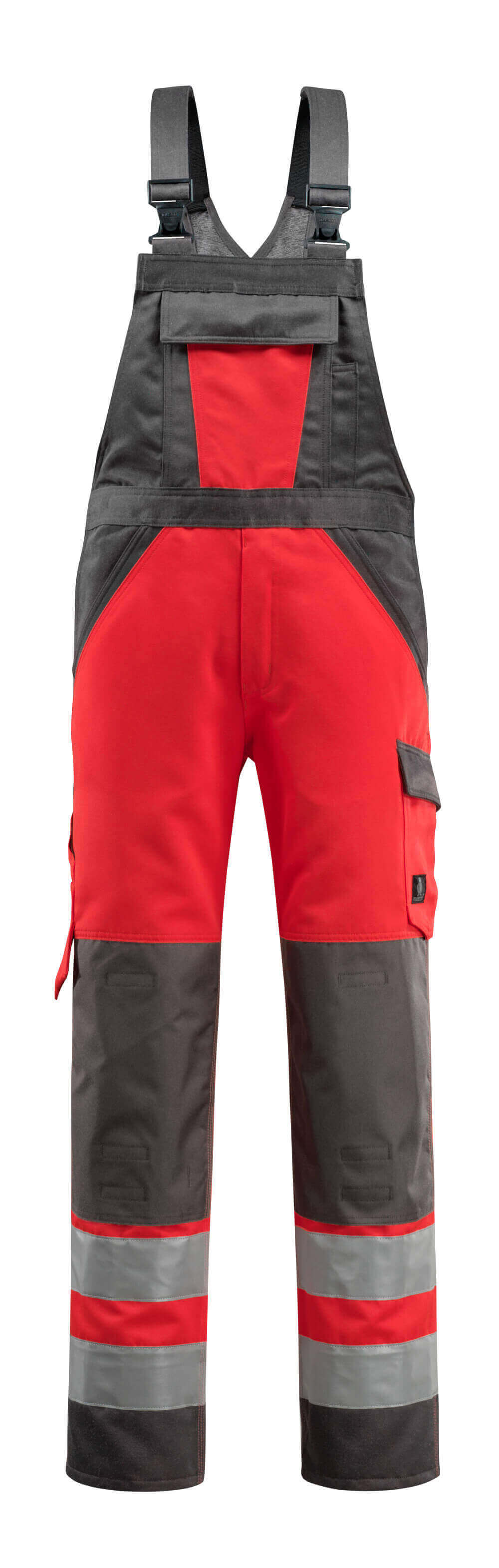 Mascot Latzhose mit Knietaschen Safe light Gosford Hi-vis Rot/Dunkelanthrazit