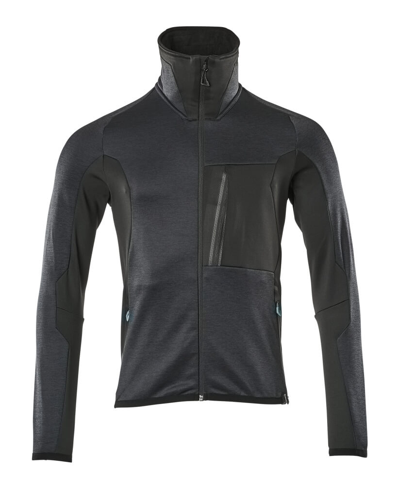 Mascot Fleecepullover mit Reißverschluss Advanced Schwarzblau/Schwarz