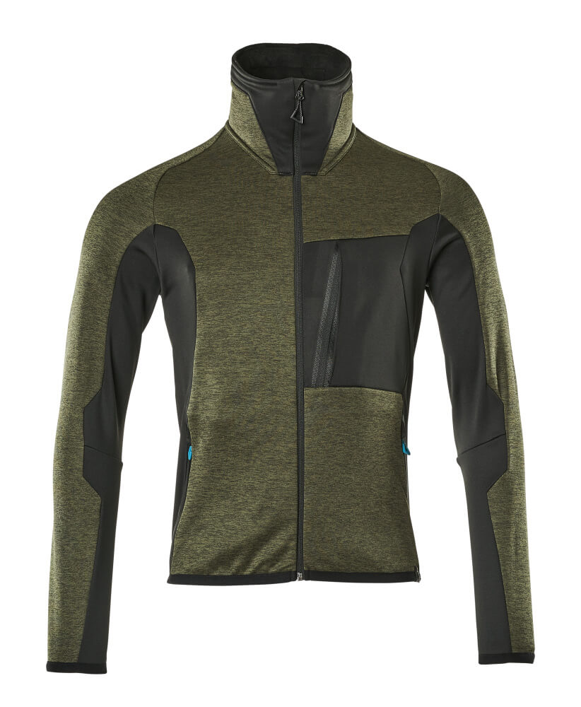 Mascot Fleecepullover mit Reißverschluss Advanced Moosgrün/Schwarz