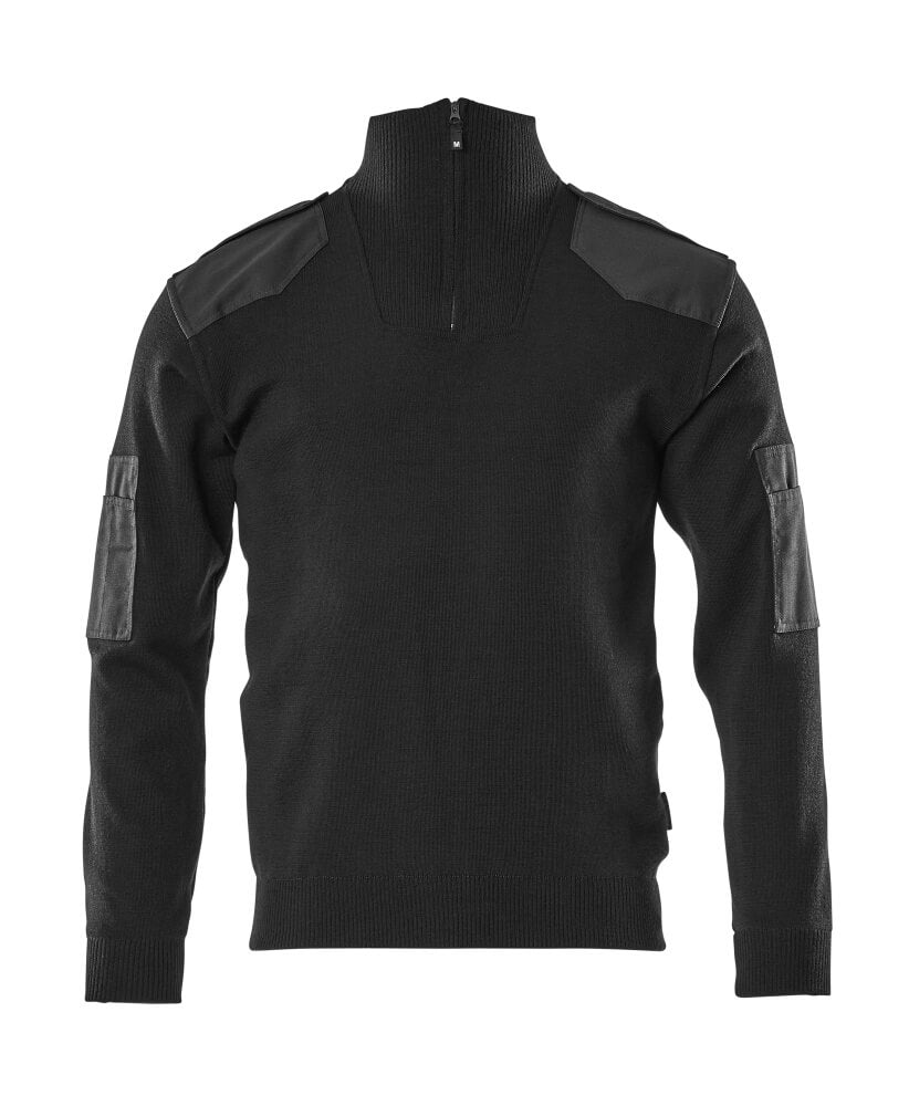 Mascot Strickpullover mit kurzem Reißverschluss Frontline Nanterre Schwarz