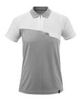 Mascot Polo-Shirt mit Brusttasche Advanced Grau-meliert/Weiss