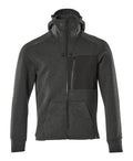Mascot Kapuzensweatshirt mit Reißverschluss Advanced Schwarz-meliert/Schwarz
