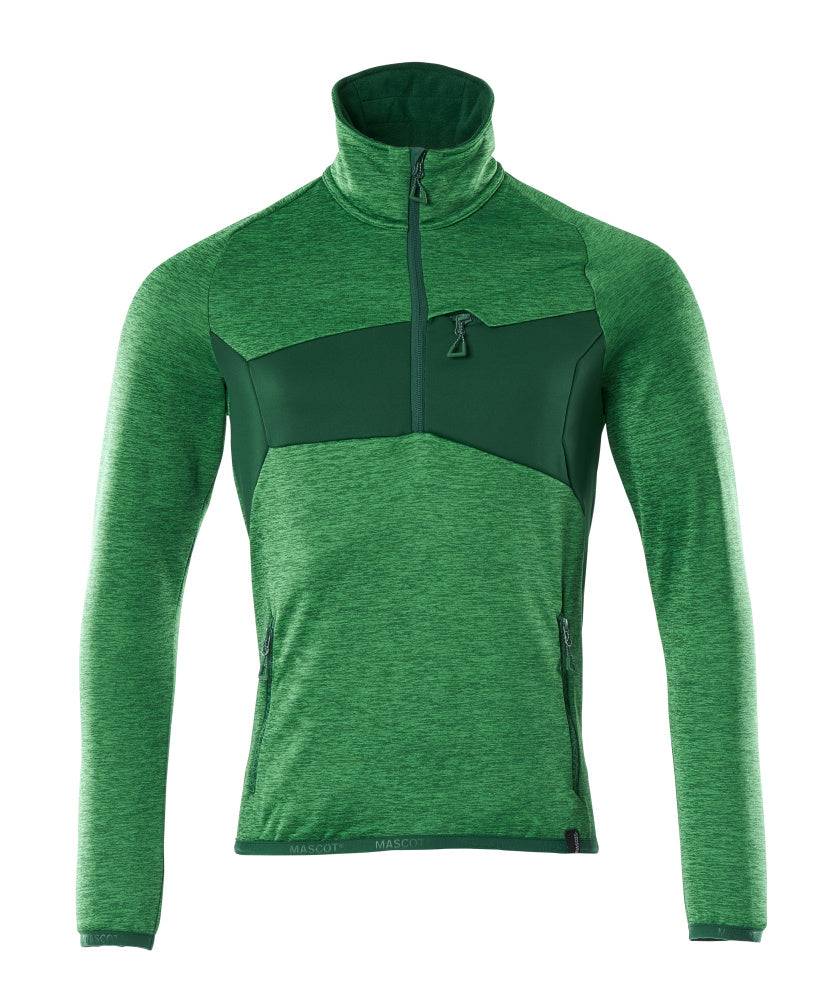 Mascot Fleecepullover mit kurzem Reißverschluss Accelerate Grasgrün/Grün
