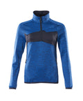 Mascot Fleecepullover mit kurzem Reißverschluss Accelerate Azurblau/Schwarzblau