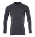 Mascot Polo-Shirt Langarm Accelerate Schwarzblau meliert