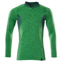 Mascot Polo-Shirt Langarm Accelerate Grasgrün  meliert/Grün