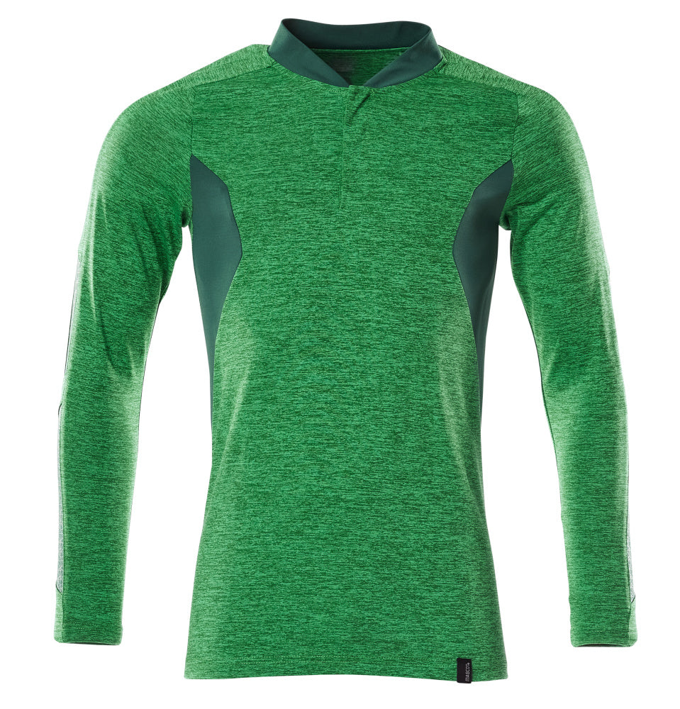 Mascot Polo-Shirt Langarm Accelerate Grasgrün  meliert/Grün