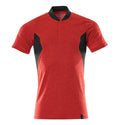 Mascot Polo-Shirt Accelerate Verkehrsrot meliert/Schwarz