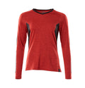Mascot T-Shirt Langarm Accelerate Verkehrsrot meliert/Schwarz