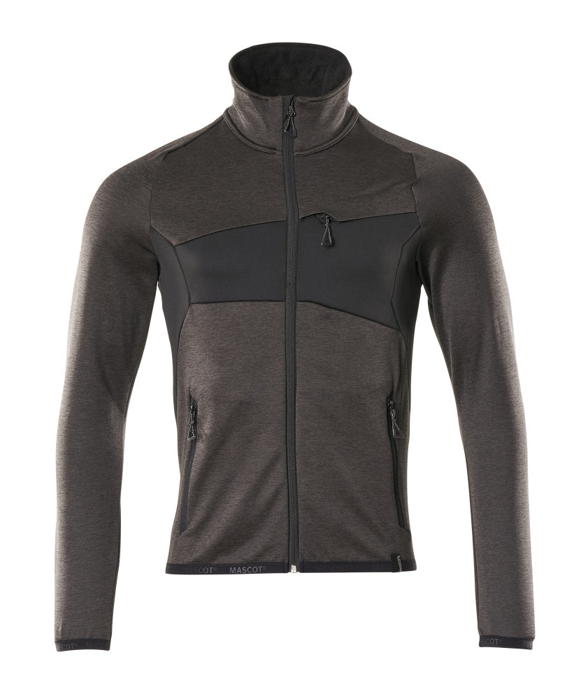 Mascot Fleecepullover mit Reißverschluss Accelerate Dunkelanthrazit/Schwarz