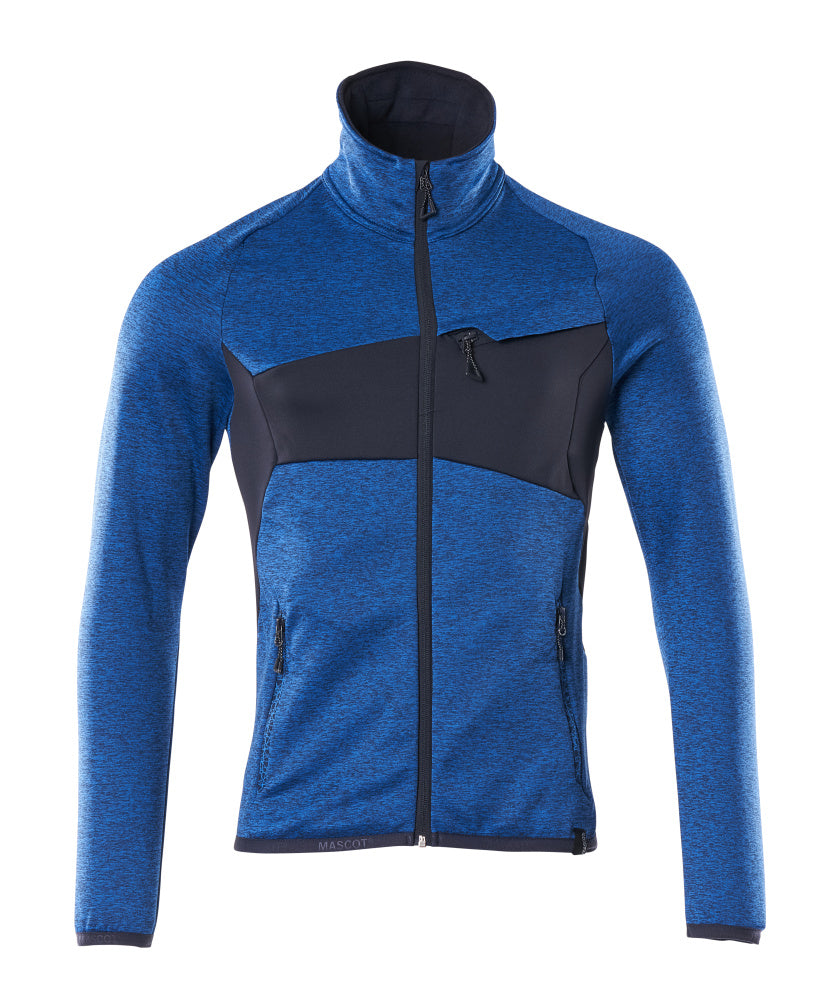 Mascot Fleecepullover mit Reißverschluss Accelerate Azurblau/Schwarzblau